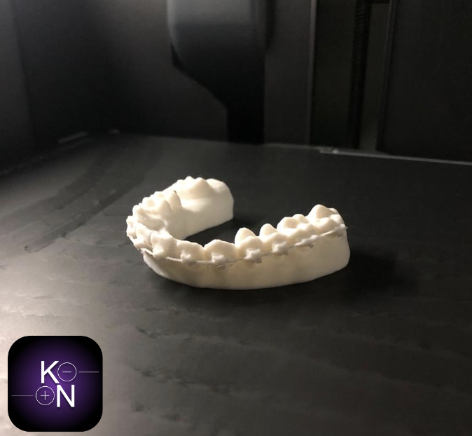 Wydrukowane zęby dolne na drukarce 3D