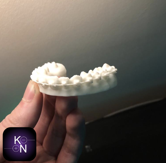 Wydrukowane zęby dolne na drukarce 3d FDM